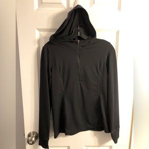 Fabletics Lightweight Black Hoodie. half zip